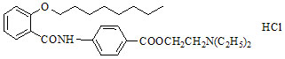 Benzoic acid,4-[[2-(octyloxy)benzoyl]amino]-, 2-(diethylamino)ethyl ester, hydrochloride