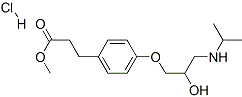 4-{[3-(1-甲基乙基氨基)-2-羟基]丙氧基}苯丙酸甲酯盐酸盐