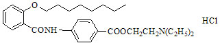 4-(2-正辛氧基苯甲酰)氨基苯甲酸2-(二乙胺基)乙酯盐酸盐